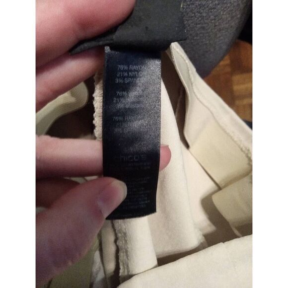 Chico's Pants Women 0.5 6 Beige So Slimming Slim Leg Pull On Ankle Pants - Picture 4 of 4